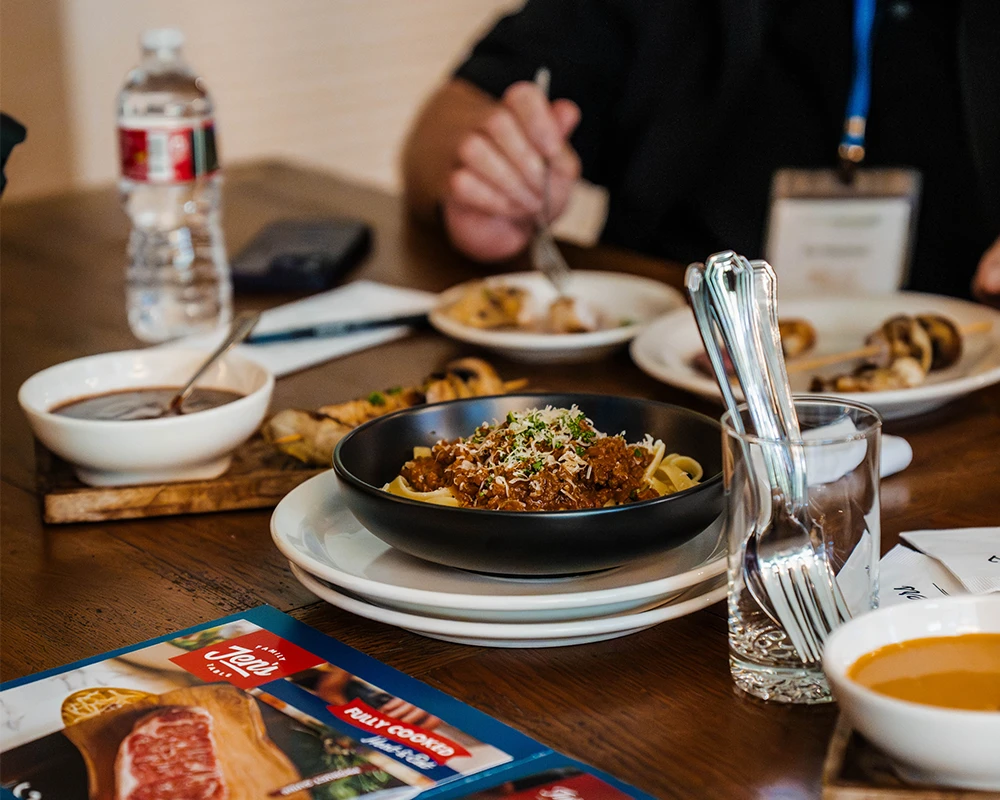 A one-on-one kitchen meeting at FoodOvation