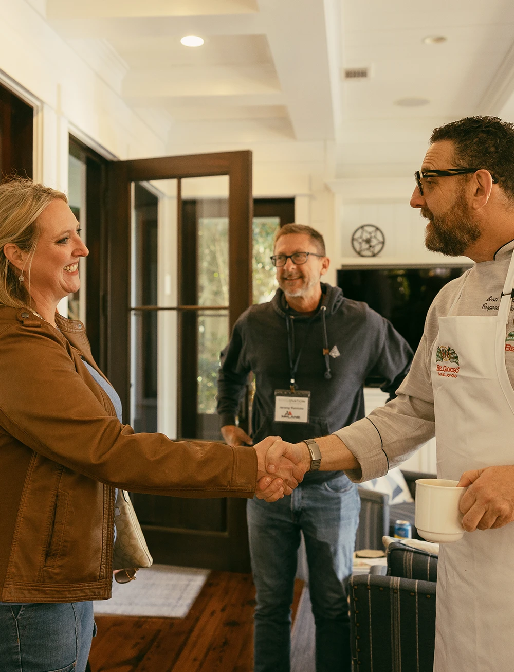 A restaurant team meeting a supplier one-on-one